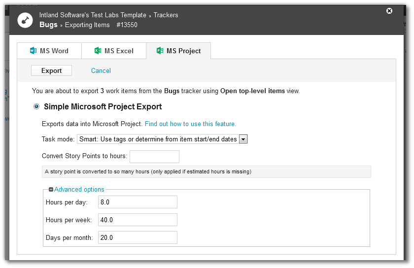 Microsoft Project ExportImport and Roundtrip