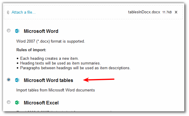 112Using Table Import From Word